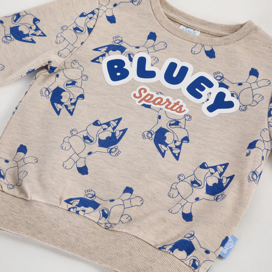 Polerón Cerrado Niño Full Print Beige Bluey - Polerones Chile | The Brands Club cl