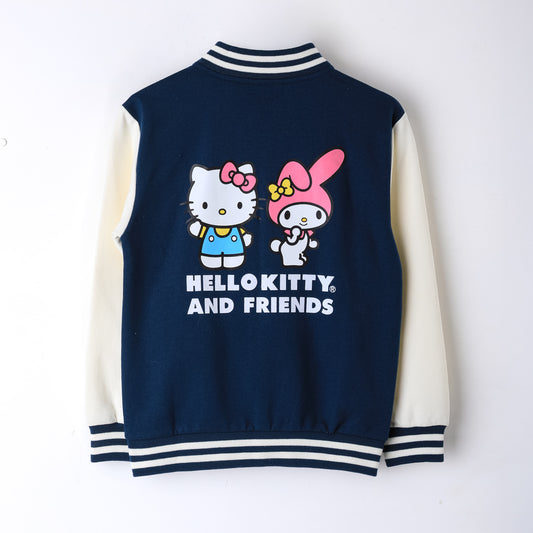 Chaqueta Bomber College Niña Hello Kitty Back Print Azul - Chaquetas y Parkas Chile | The Brands Club cl