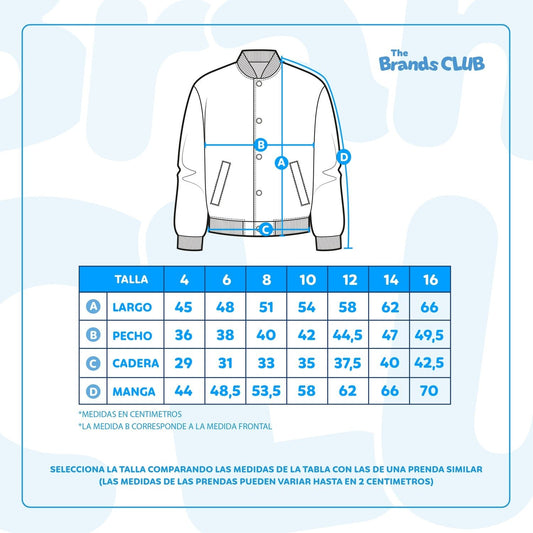 Chaqueta Bomber College Niña Hello Kitty Back Print Azul - Chaquetas y Parkas Chile | The Brands Club cl