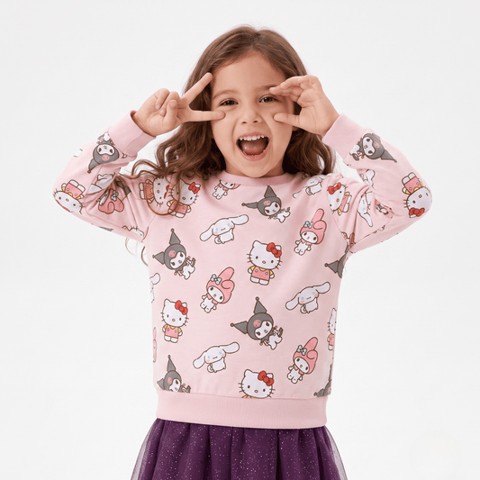 Polerón Cerrado Niña Hello Kitty Rosado - Polerones Chile | The Brands Club cl