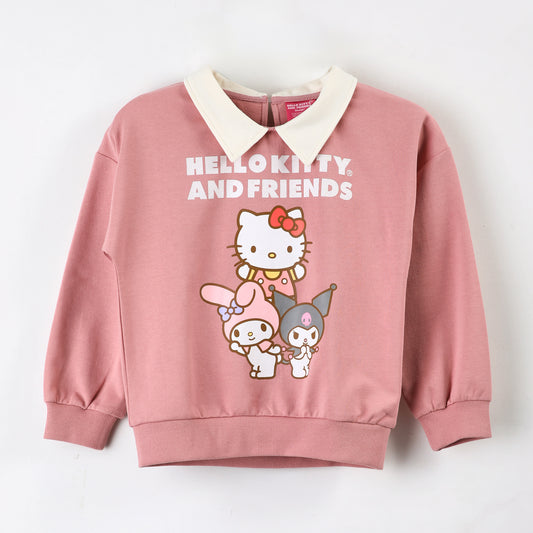 Polerón Cerrado Niña Cuello Hello Kitty And Friends Rosa - Polerones Chile | The Brands Club cl