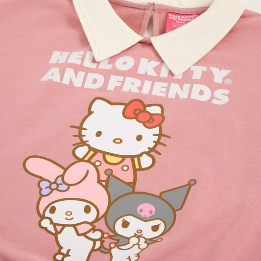 Polerón Cerrado Niña Cuello Hello Kitty And Friends Rosa - Polerones Chile | The Brands Club cl