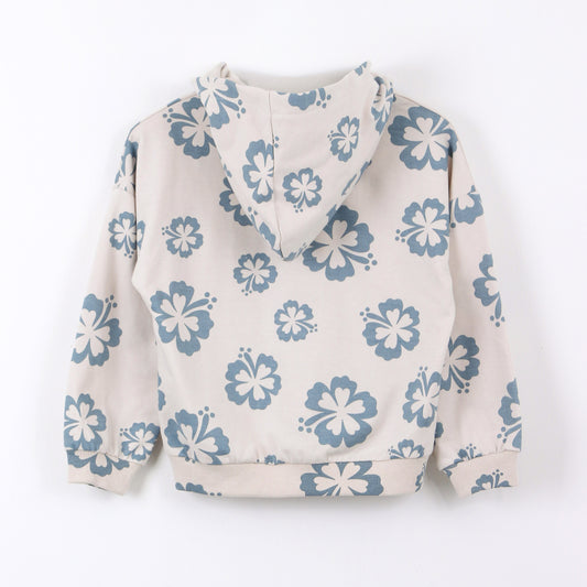 Polerón Abierto Niña Lilo & Stitch Disney Flores Beige - Polerones Chile | The Brands Club cl