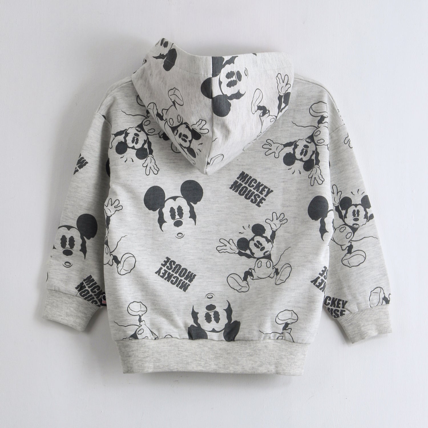 Polerón Abierto Niño Full Print Mickey Gris Disney