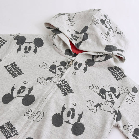 Polerón Abierto Niño Full Print Mickey Gris Disney - Polerones Chile | The Brands Club cl