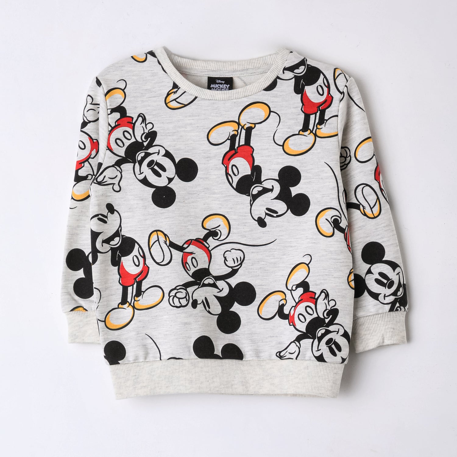 Polerón Cerrado Niño Full Print Mickey Gris Disney
