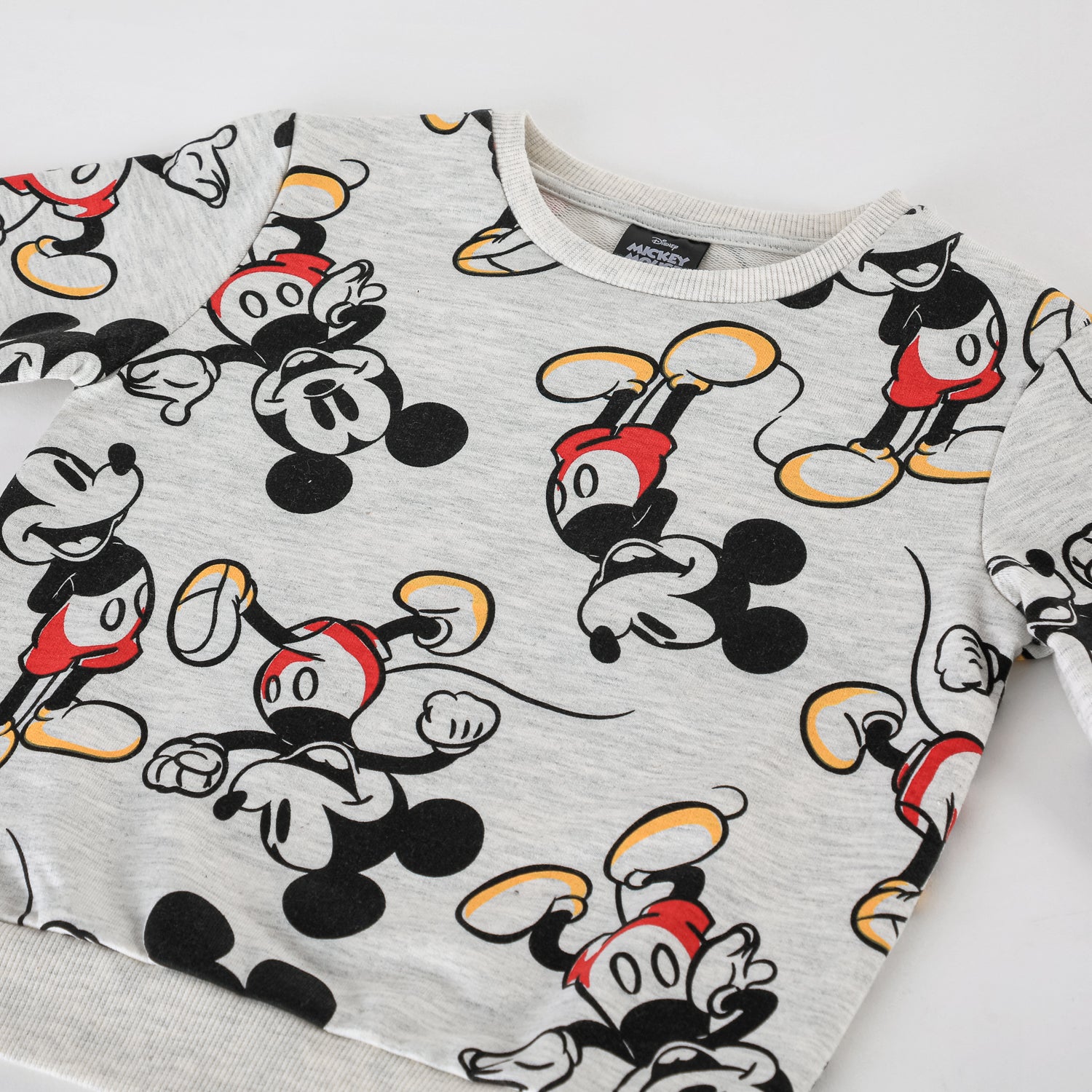 Polerón Cerrado Niño Full Print Mickey Gris Disney