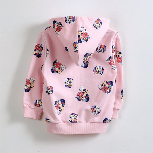 Polerón Abierto Niña Minnie Disney Full Print Rosado - Polerones Chile | The Brands Club cl