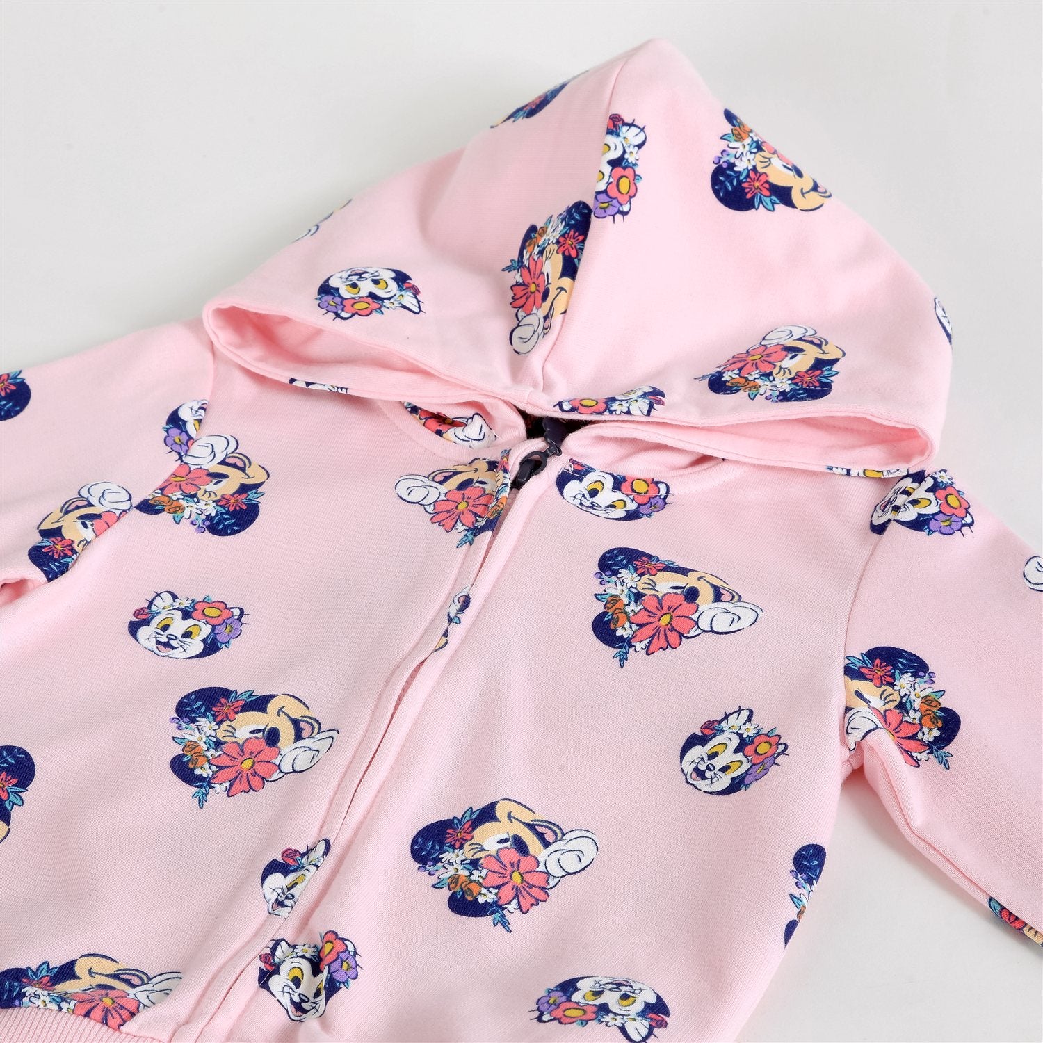 Polerón Abierto Niña Minnie Disney Full Print Rosado
