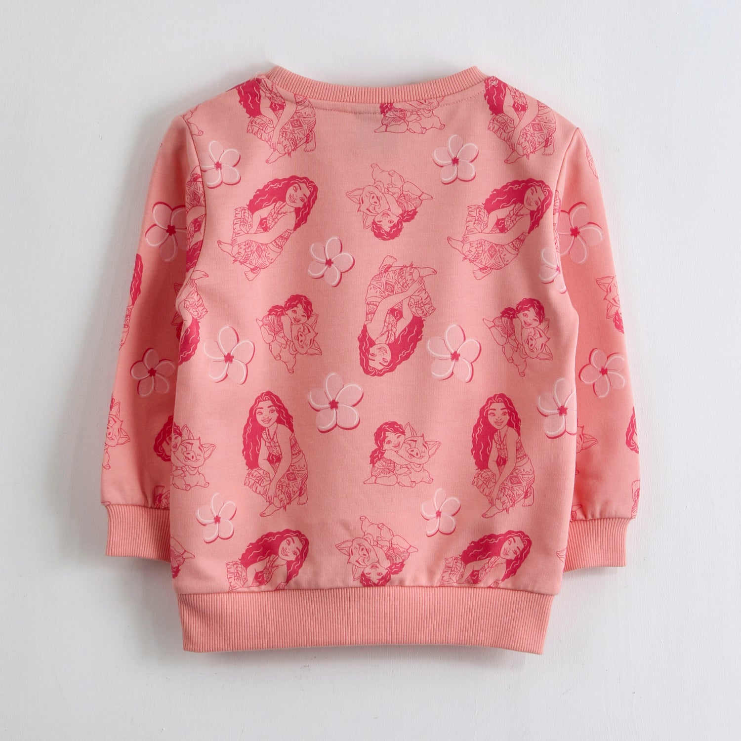 Polerón Cerrado Niña Moana Full Print Rosado Disney