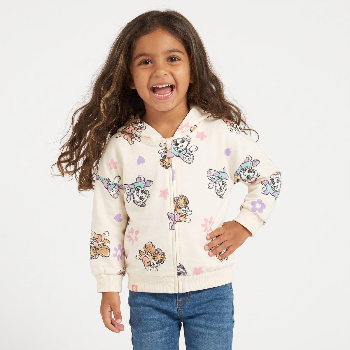 Polerón Abierto Niña Paw Patrol Full Print Blanco - Polerones Chile | The Brands Club cl