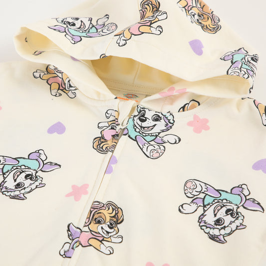 Polerón Abierto Niña Full Print Blanco Paw Patrol - Polerones Chile | The Brands Club cl