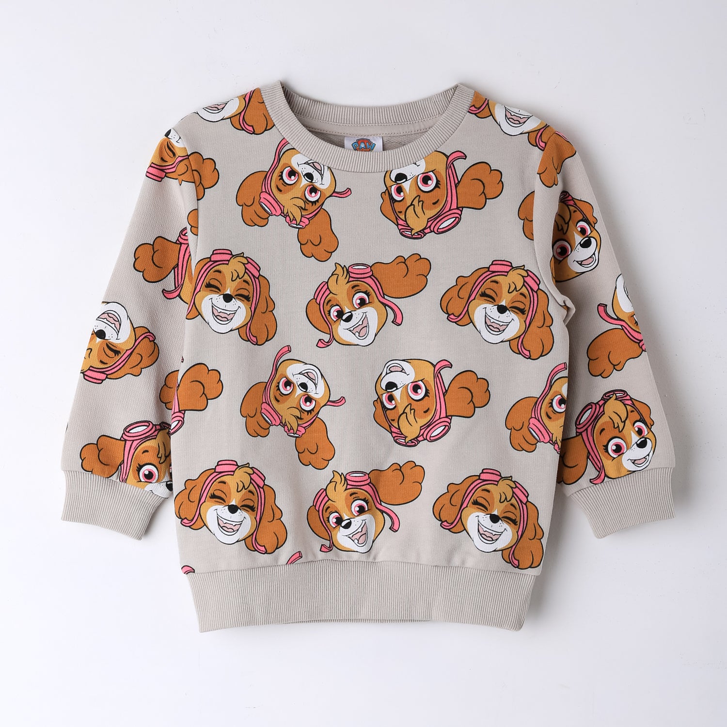 Polerón Cerrado Niña Skye Full Print Beige Paw Patrol