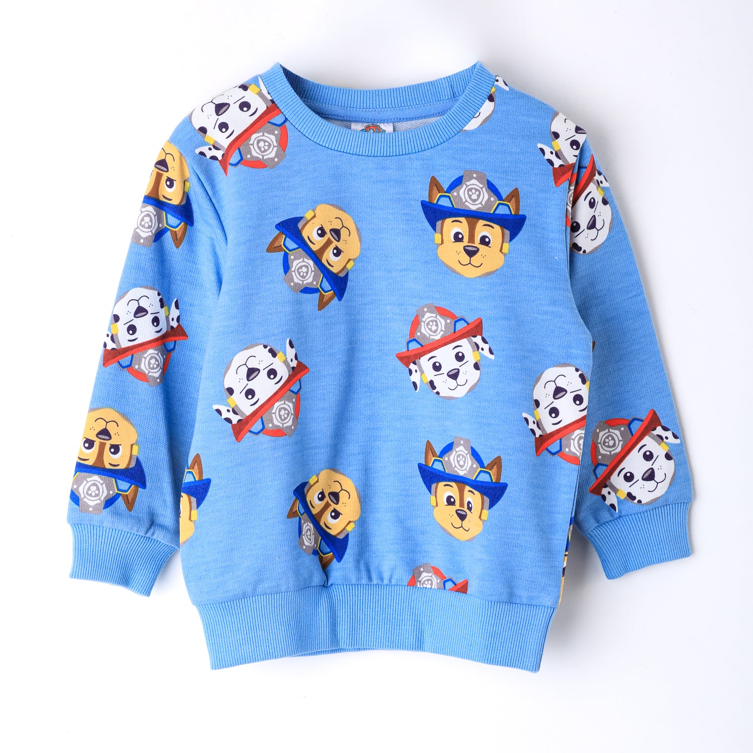 Polerón Cerrado Niño Full Print Azul Paw Patrol