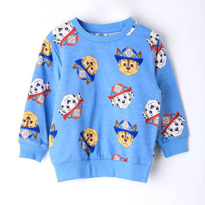Polerón Cerrado Niño Full Print Azul Paw Patrol