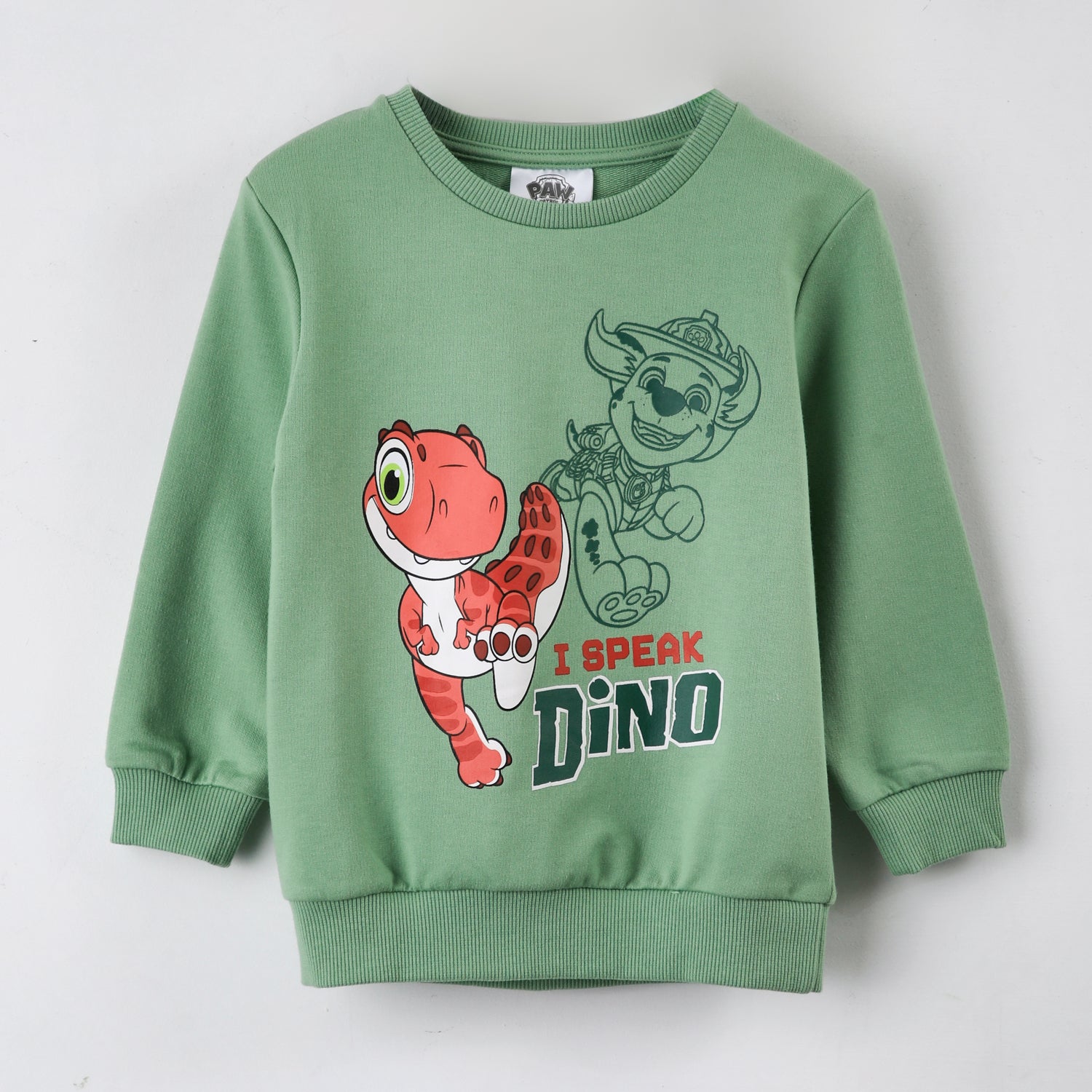 Polerón Cerrado Niño Dino Verde Paw Patrol