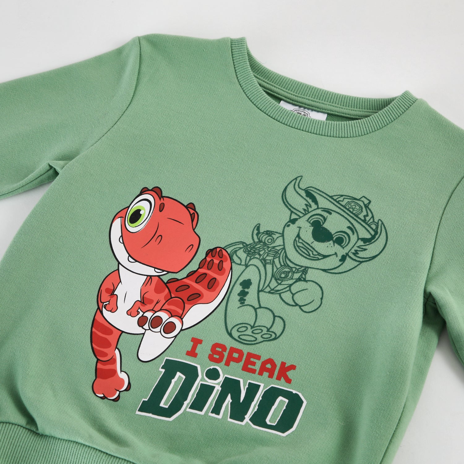 Polerón Cerrado Niño Dino Verde Paw Patrol
