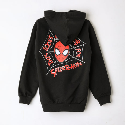Polerón Cerrado Capucha Niño Spiderman Negro Marvel - Polerones Chile | The Brands Club cl