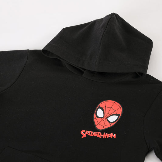 Polerón Cerrado Capucha Niño Spiderman Negro Marvel - Polerones Chile | The Brands Club cl