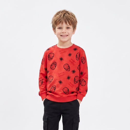 Polerón Cerrado Niño Spiderman Marvel Full Print Rojo - Polerones Chile | The Brands Club cl