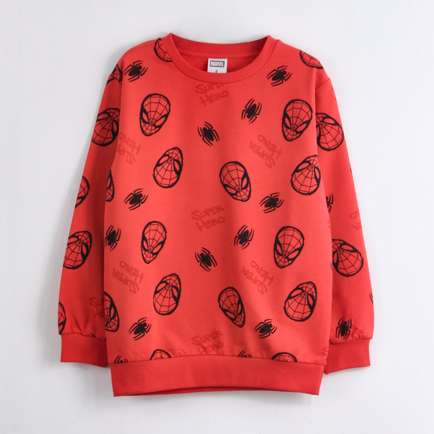Polerón Cerrado Niño Full Print Spiderman Rojo Marvel