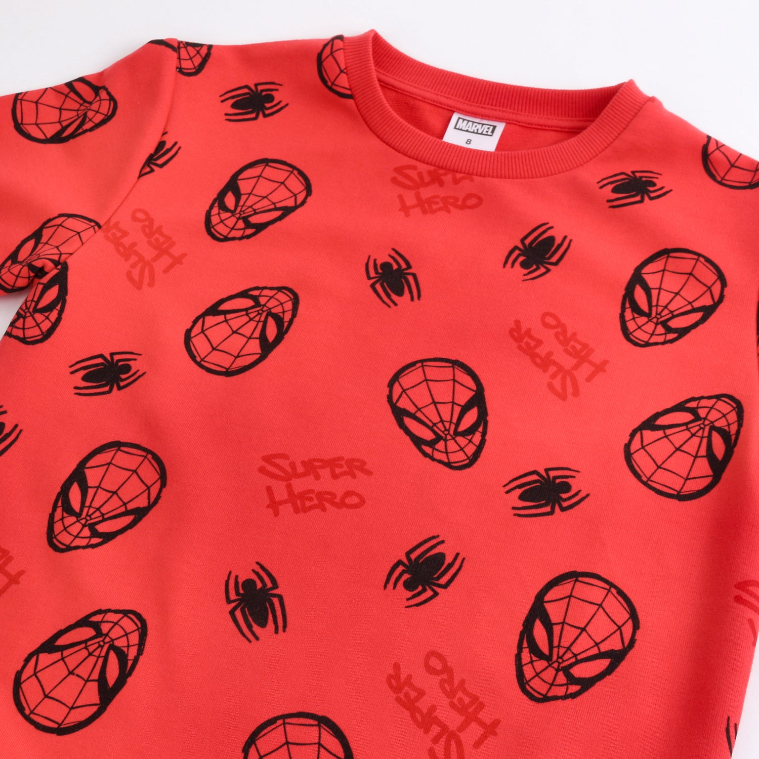 Polerón Cerrado Niño Full Print Spiderman Rojo Marvel