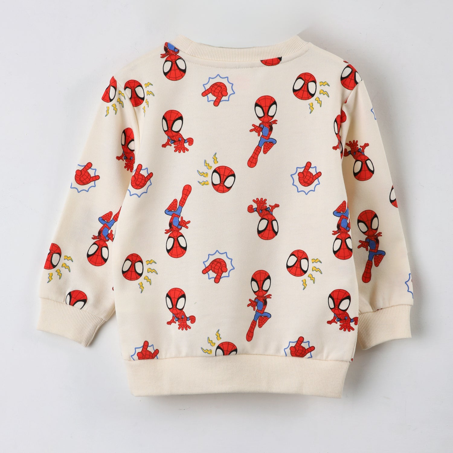 Polerón Cerrado Niño Full Print Spidey Crema Marvel
