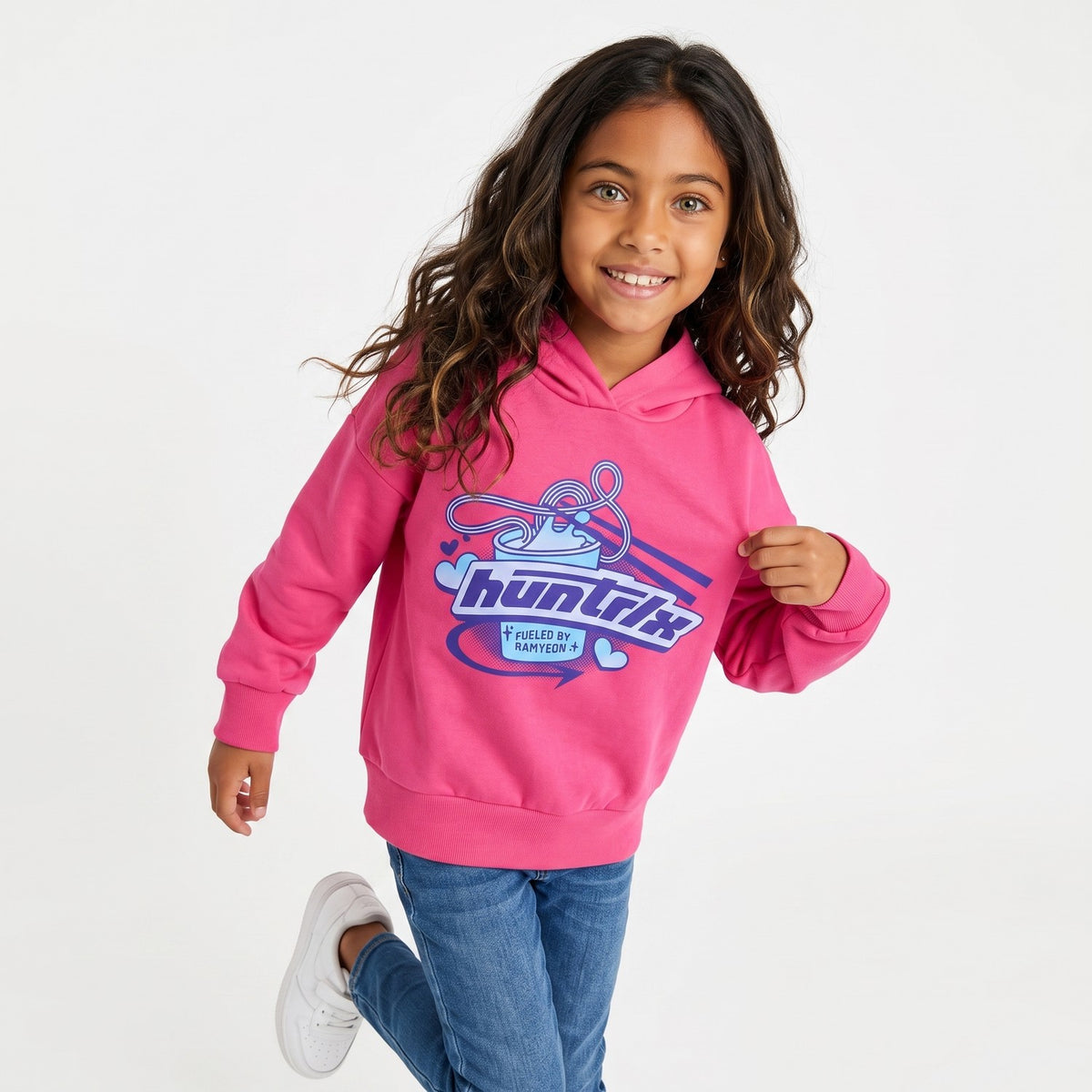Polerón Cerrado Niña Huntrix Kpop Demon Hunters Fucsia - Polerones Chile | The Brands Club cl