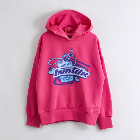 Polerón Cerrado Niña Huntrix Fucsia Kpop Demon Hunters - Polerones Chile | The Brands Club cl