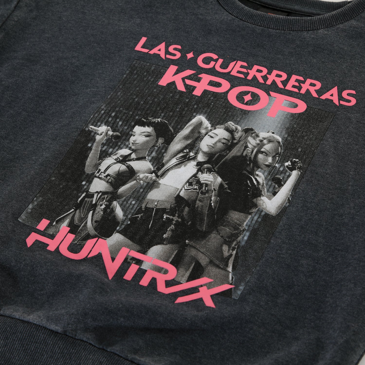 Polerón Cerrado Niña Lavado Gris Kpop Demon Hunters