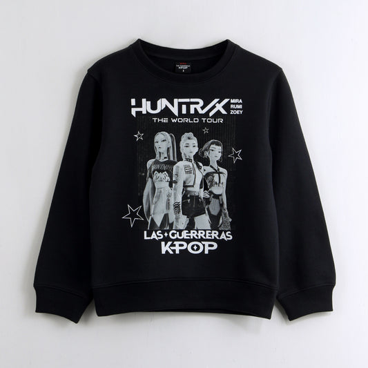 Polerón Cerrado Niña Huntr/x Negro Kpop Demon Hunters - Polerones Chile | The Brands Club cl