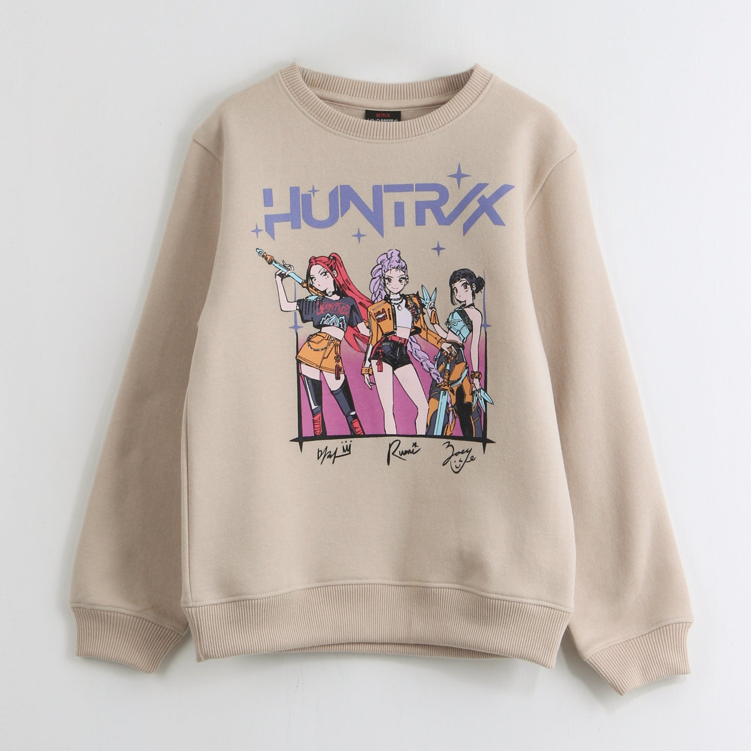 Polerón Cerrado Niña Huntrx Kpop Demon Hunters Beige