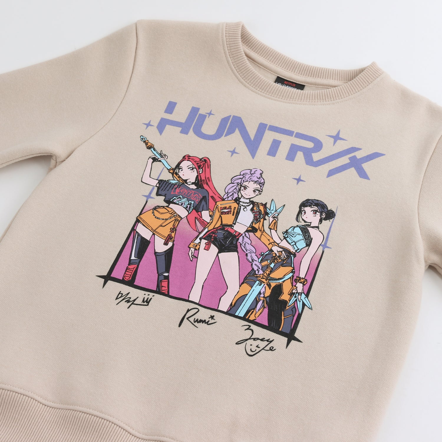 Polerón Cerrado Niña Huntrx Kpop Demon Hunters Beige
