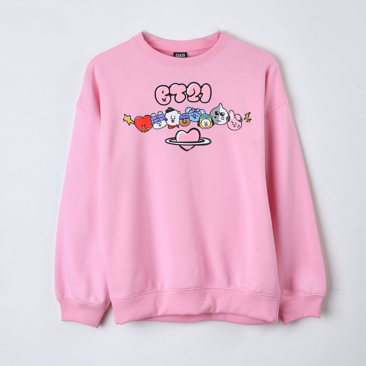 Polerón Niña Rosado Corazón BT21