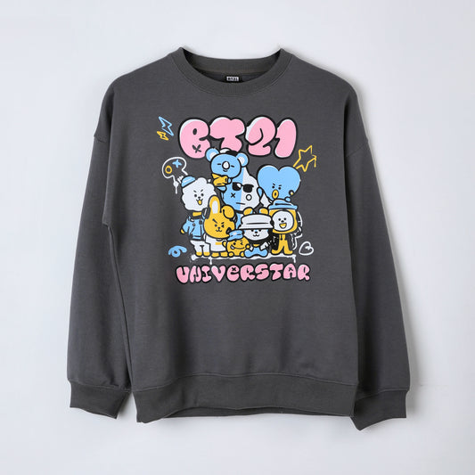 Polerón Niña Gris Universtar BT21 - Polerones Chile | The Brands Club cl
