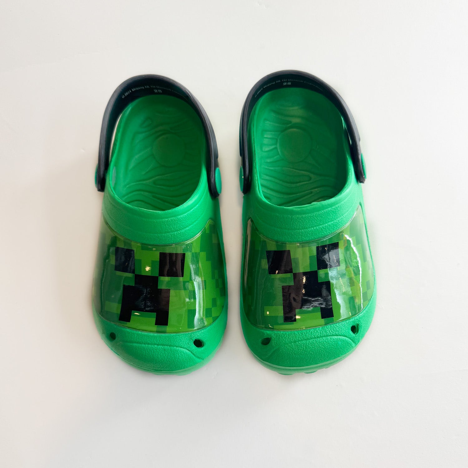 Zueco de Eva Niño Creepers Pixeles Verde Minecraft