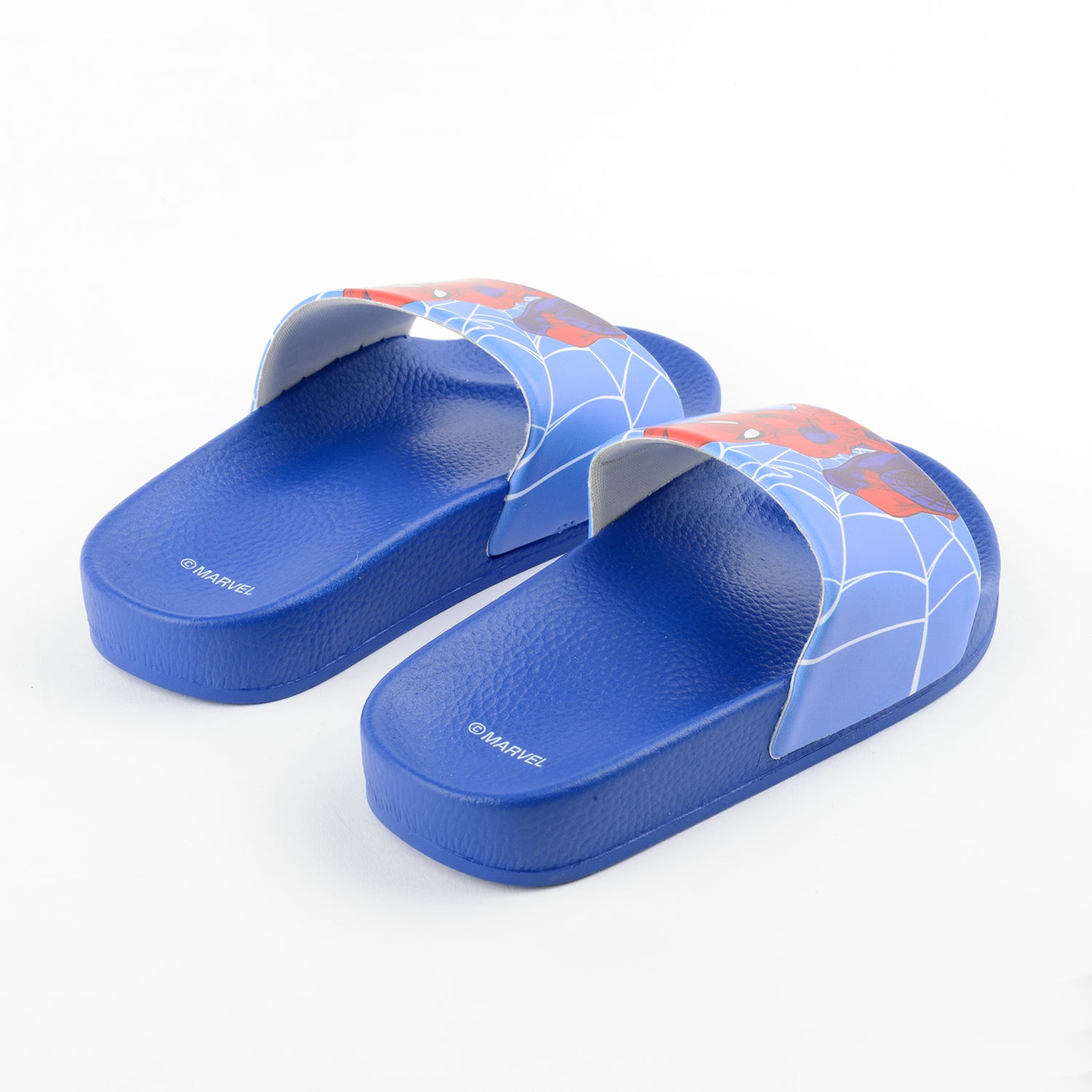 Sandalia Slide Niño Telaraña Spiderman Azul Marvel