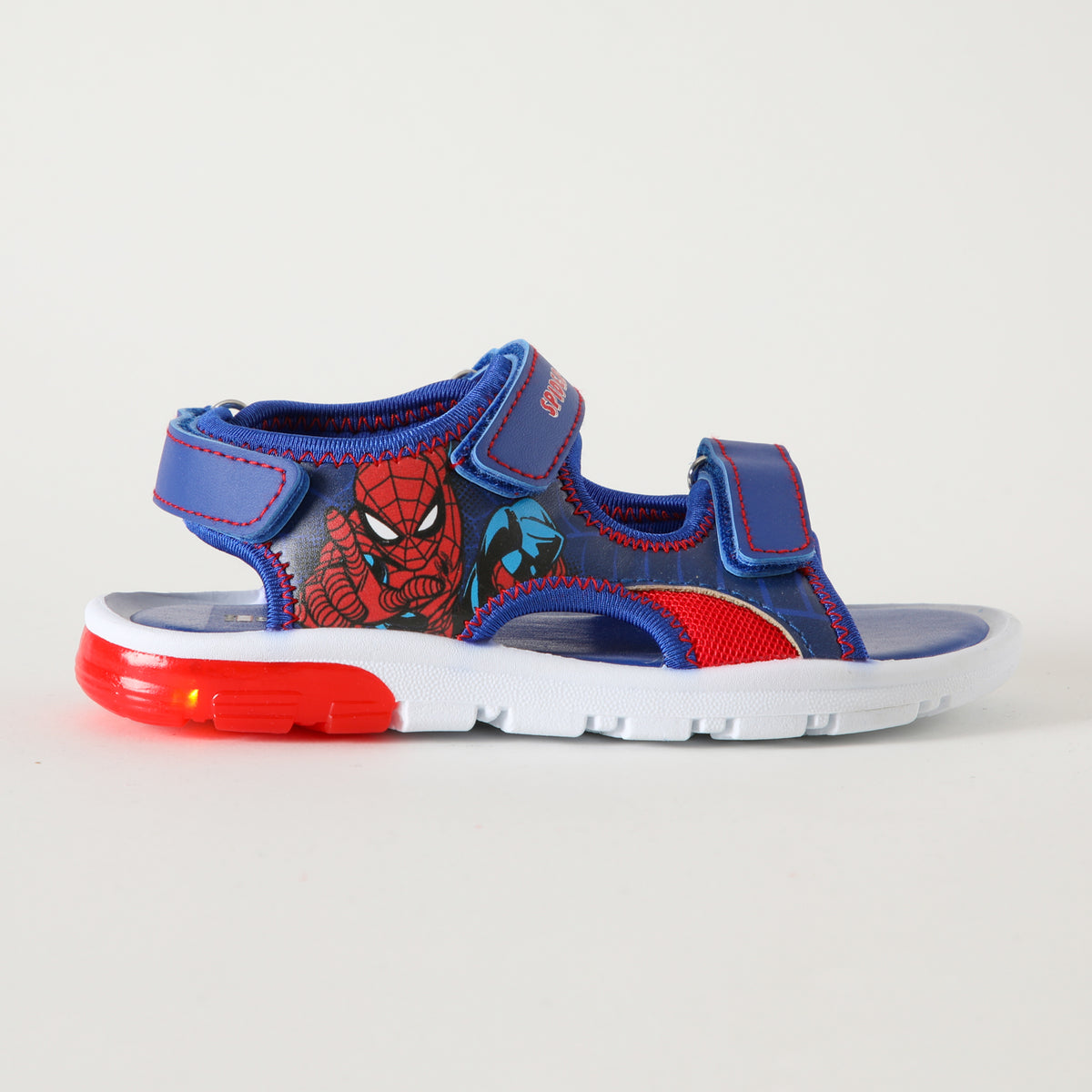 Sandalia Con Luces Niño Mirando Spiderman Azul Marvel - Sandalias Chile | The Brands Club cl