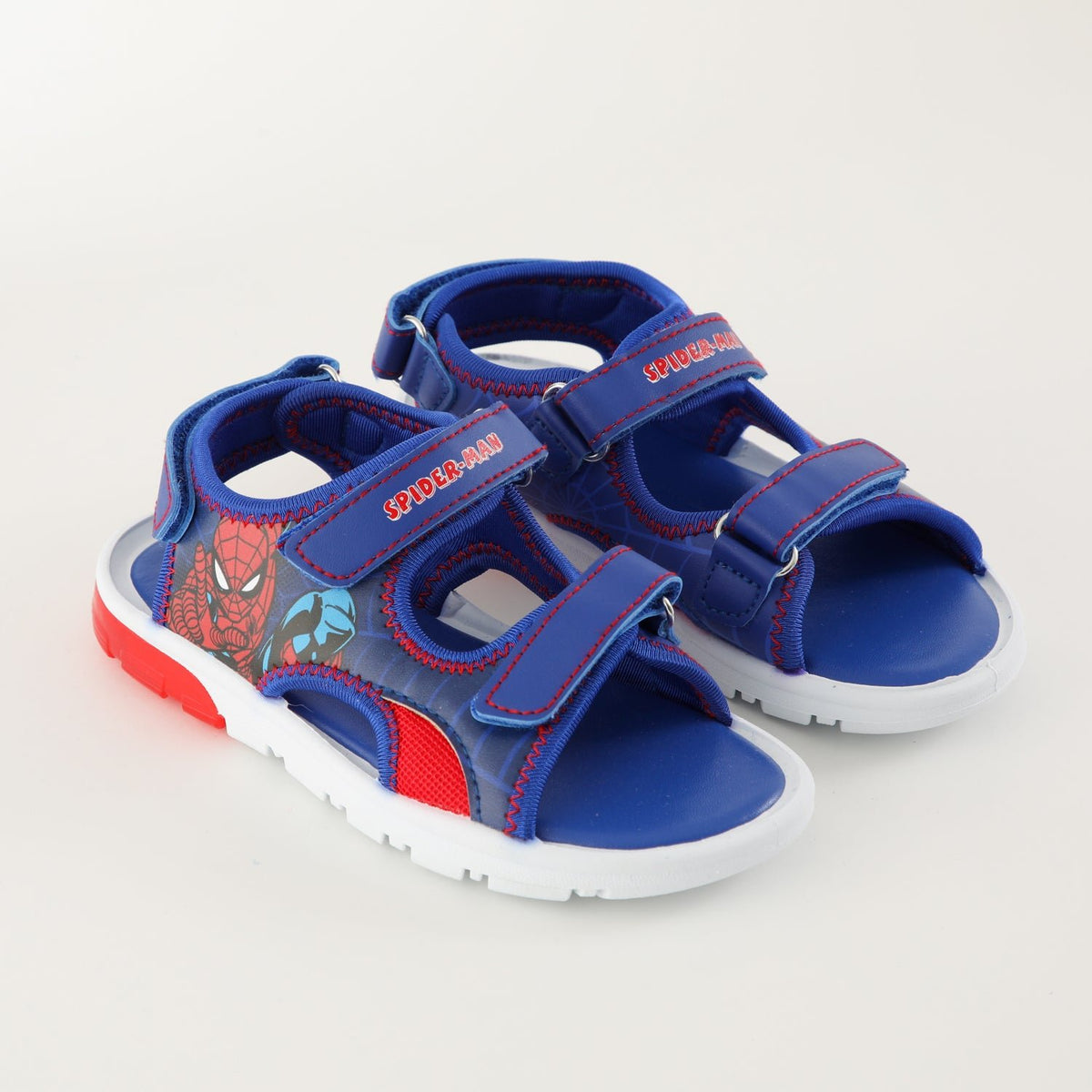 Sandalia Con Luces Niño Mirando Spiderman Azul Marvel - Sandalias Chile | The Brands Club cl
