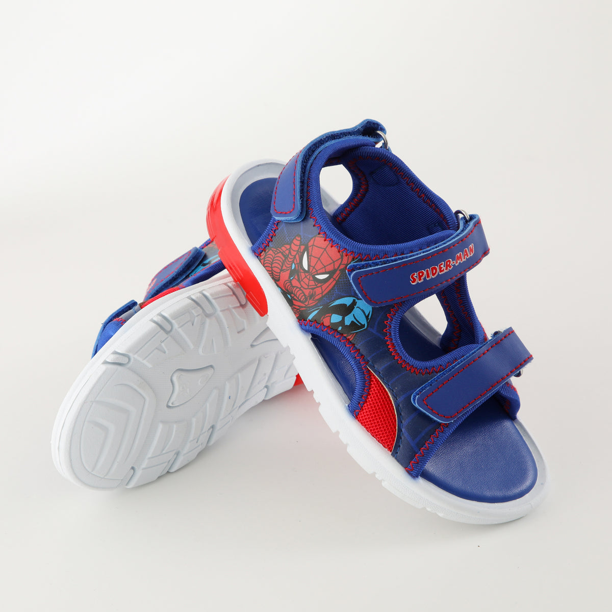 Sandalia Con Luces Niño Mirando Spiderman Azul Marvel - Sandalias Chile | The Brands Club cl