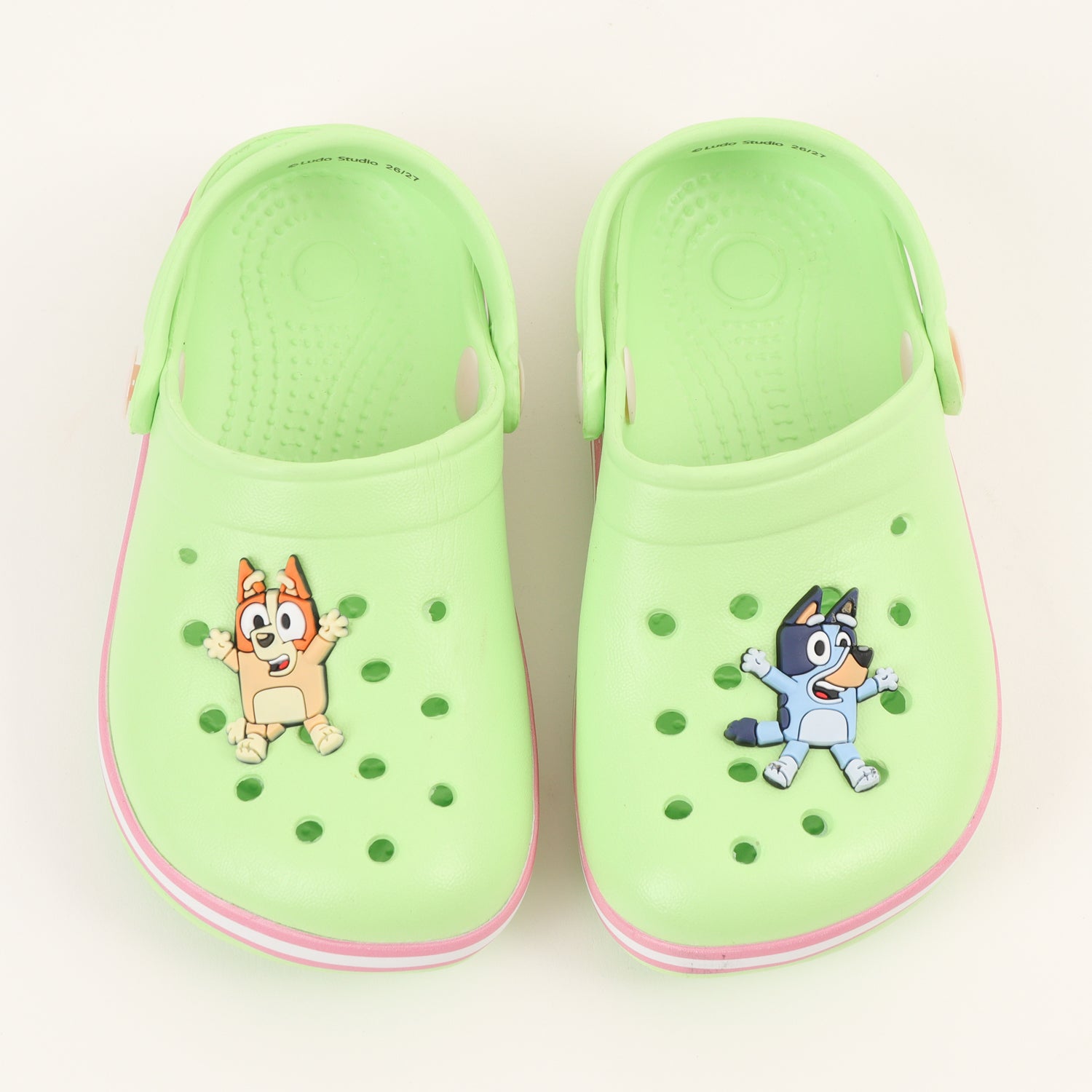Zueco Niña Verde Amigos Bluey
