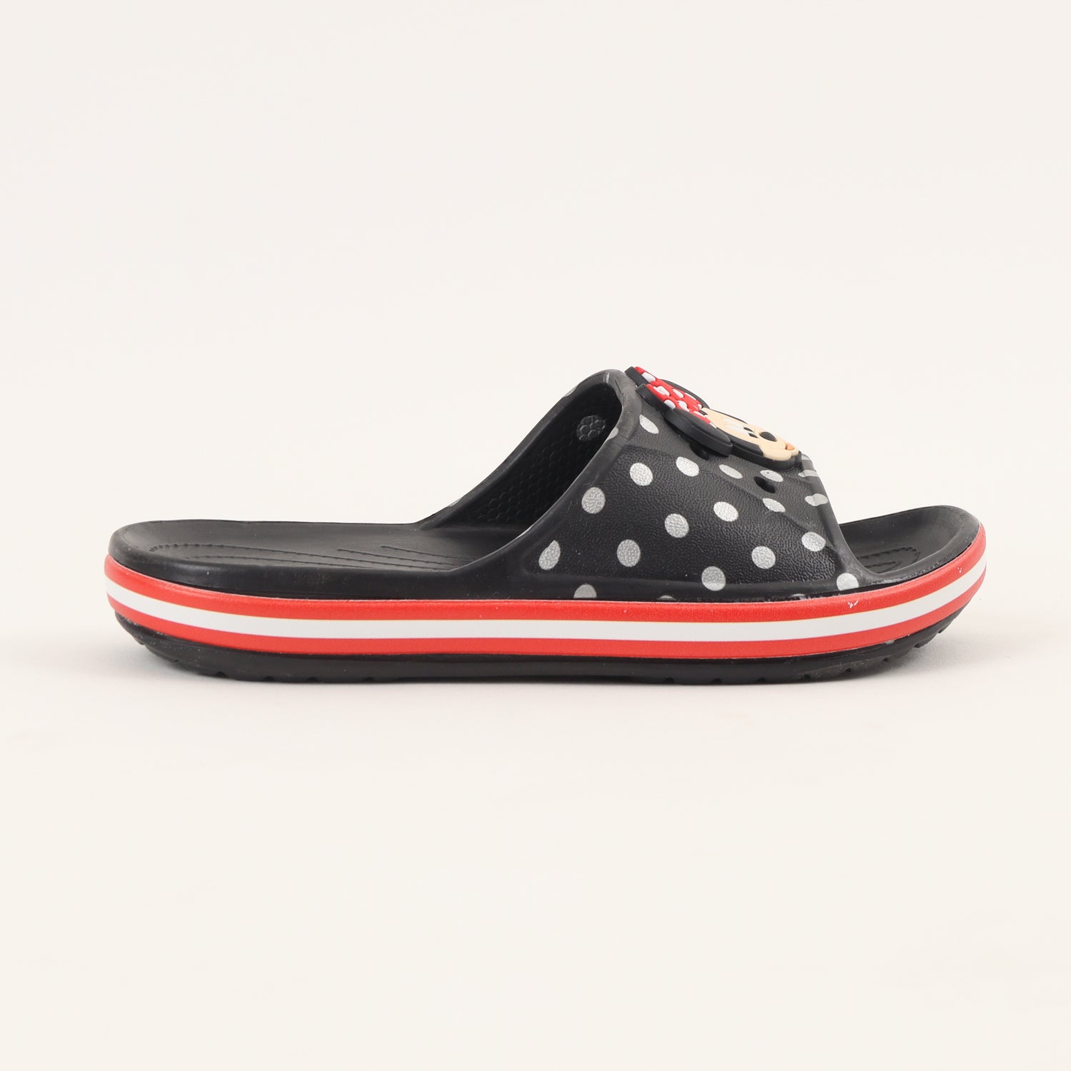 Sandalia Slide Niña Negro Carita Feliz Minnie Disney