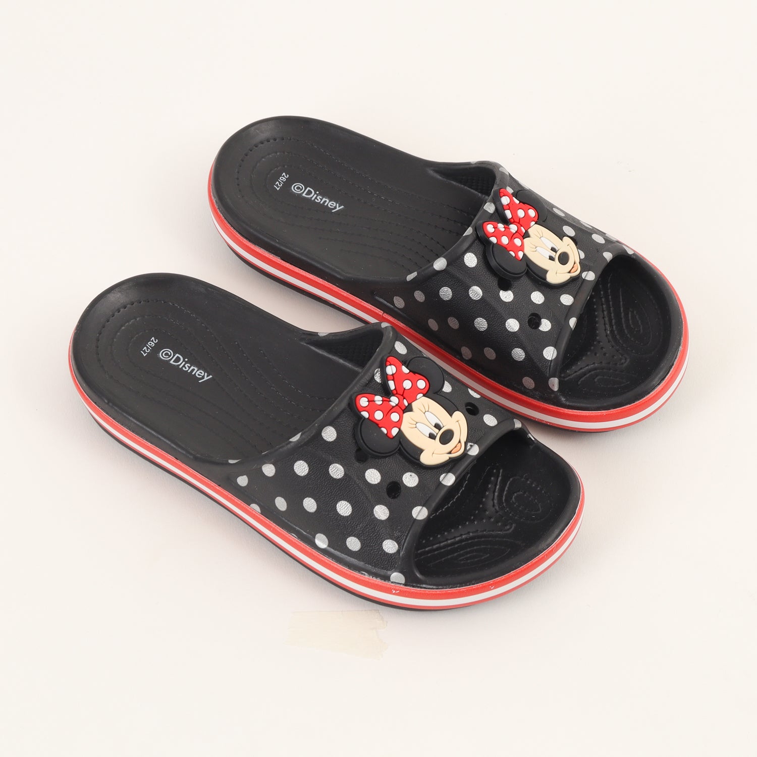 Sandalia Slide Niña Negro Carita Feliz Minnie Disney