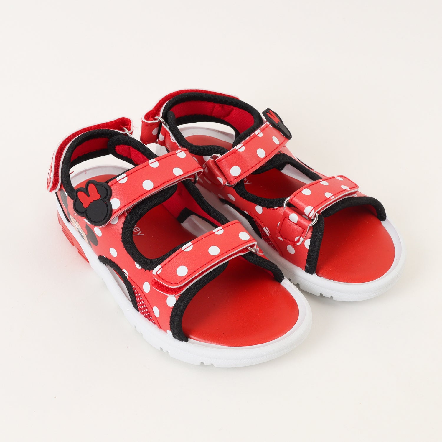 Sandalia Con Luces Niña Rojo Lunares Blancos Minnie Disney