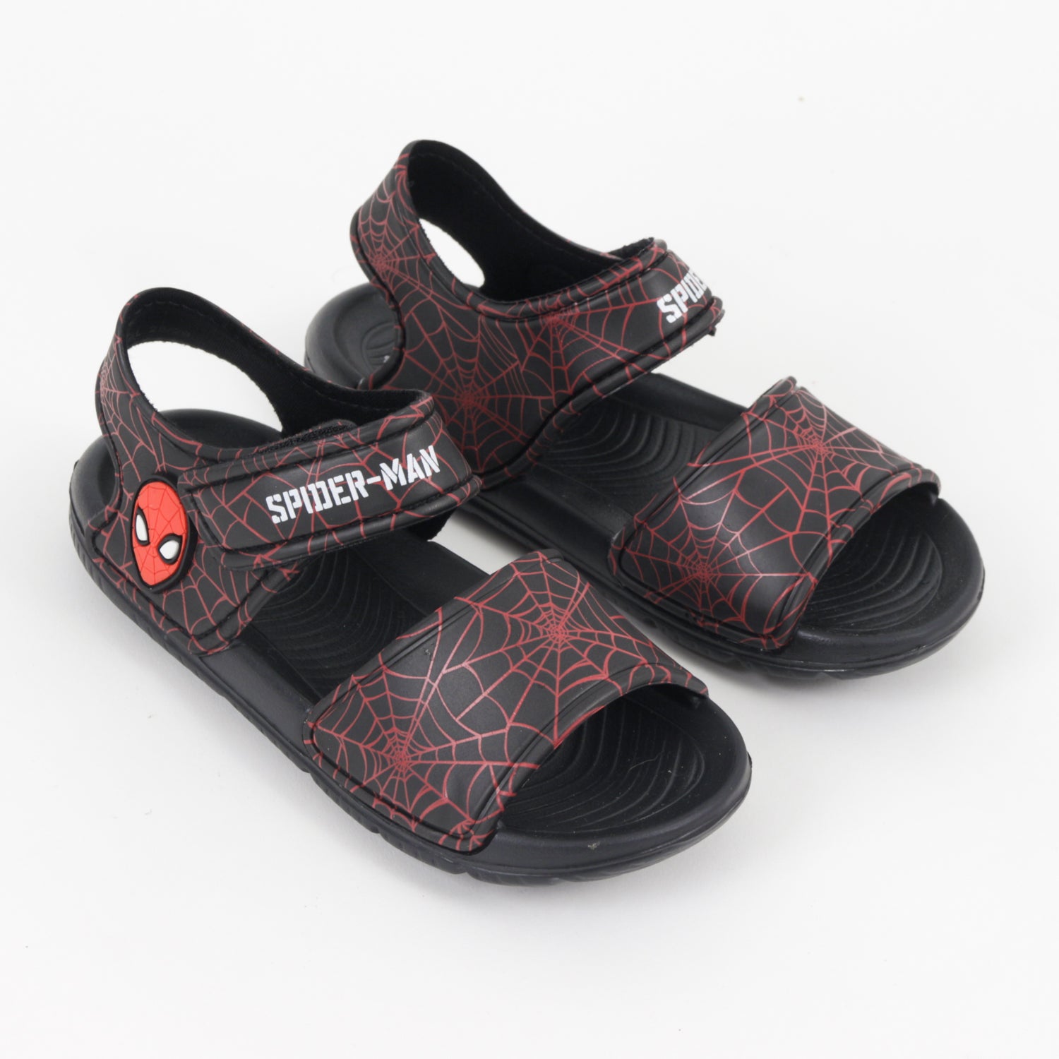 Sandalia Niño Negro Cabeza Spiderman Marvel