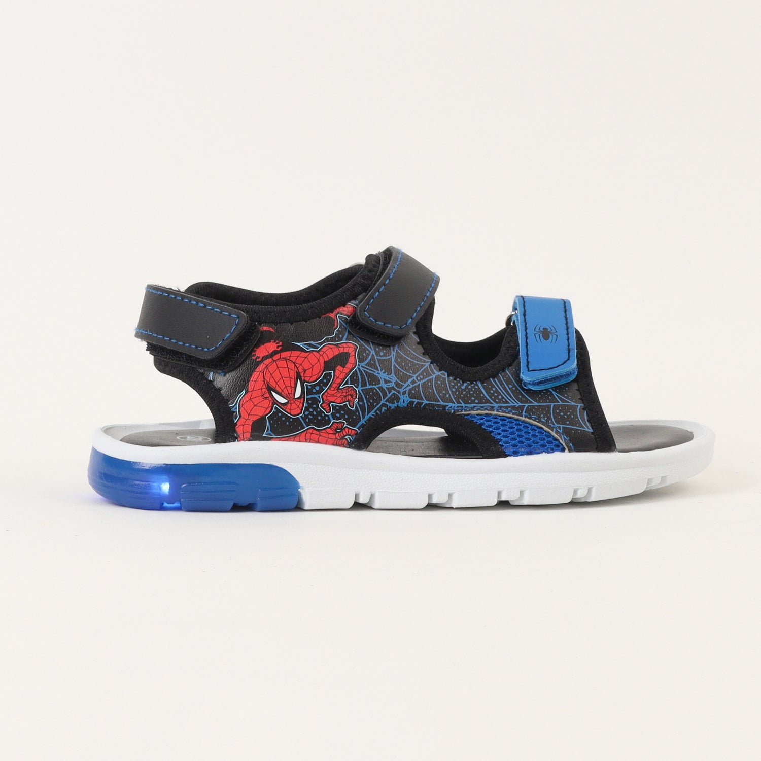 Sandalia Con Luces Niño Negro Escalando Spiderman Marvel