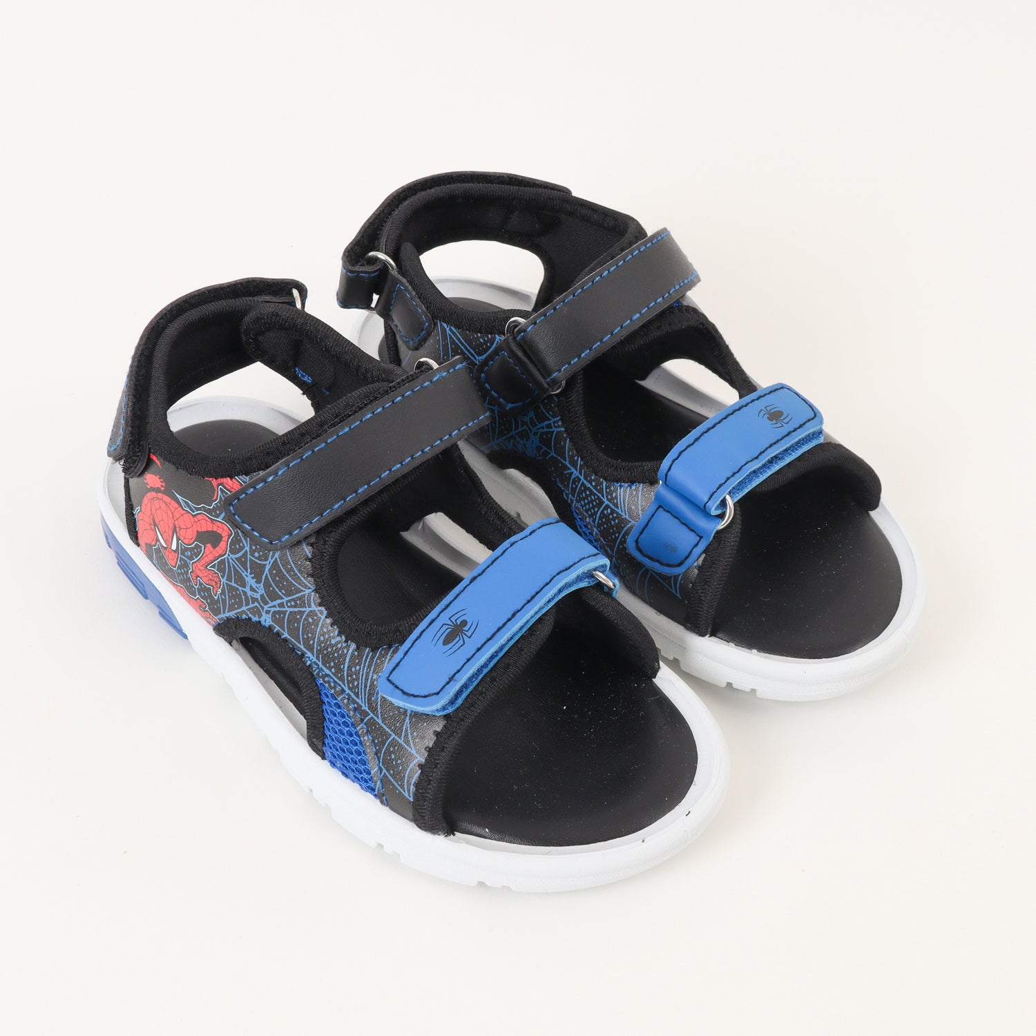 Sandalia Con Luces Niño Negro Escalando Spiderman Marvel