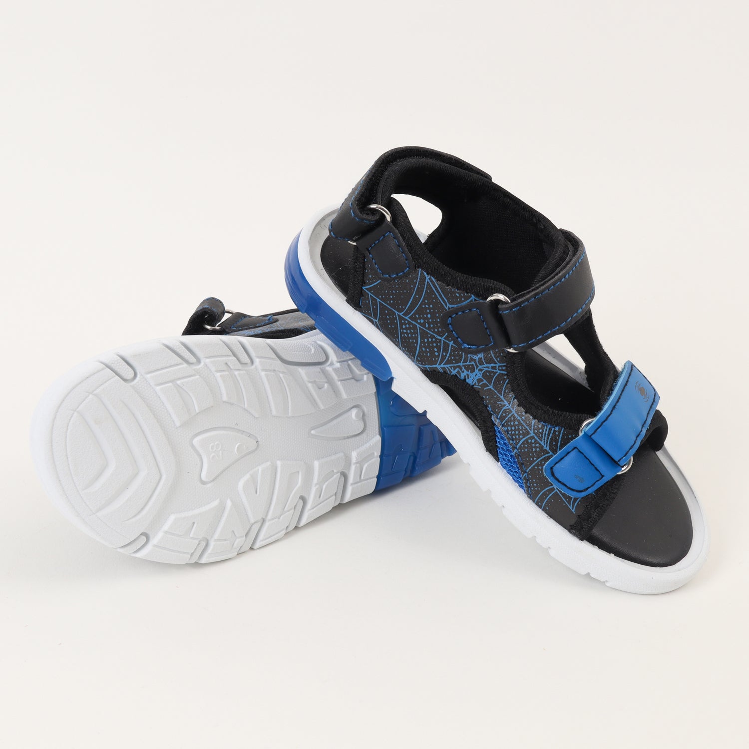 Sandalia Con Luces Niño Negro Escalando Spiderman Marvel