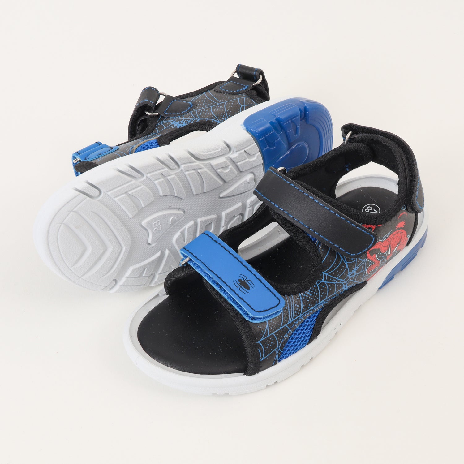 Sandalia Con Luces Niño Negro Escalando Spiderman Marvel