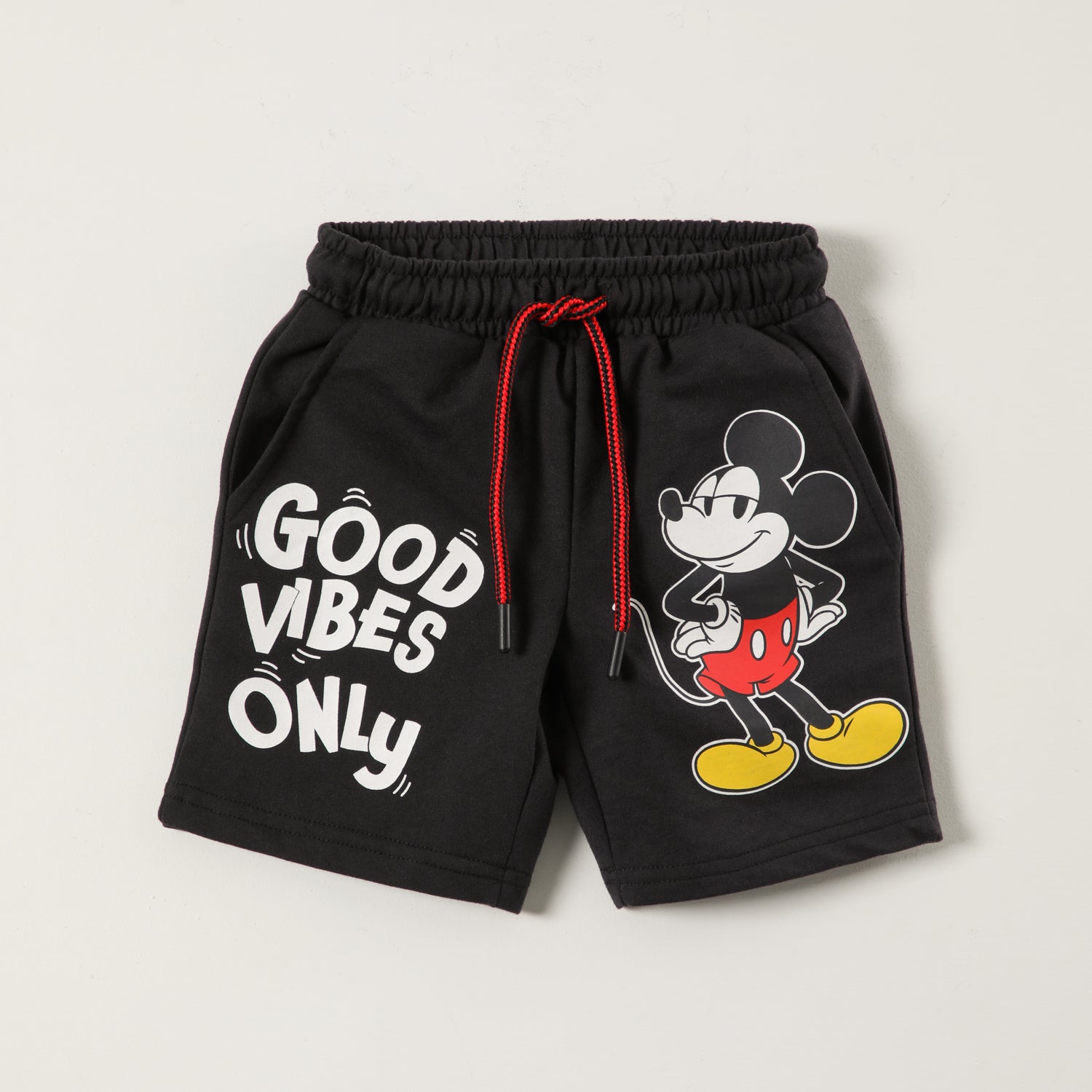 Short Niño Good Vibes Mickey Negro Disney